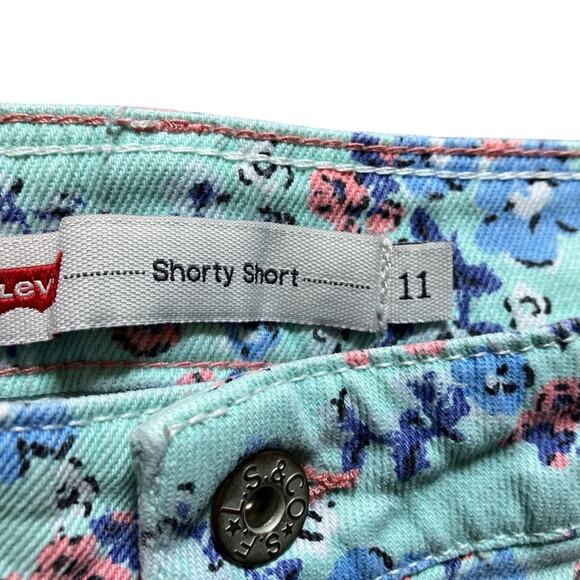 Levi's  Shorty Shorts Floral Multi Color Pockets size 11 - Picture 13 of 13